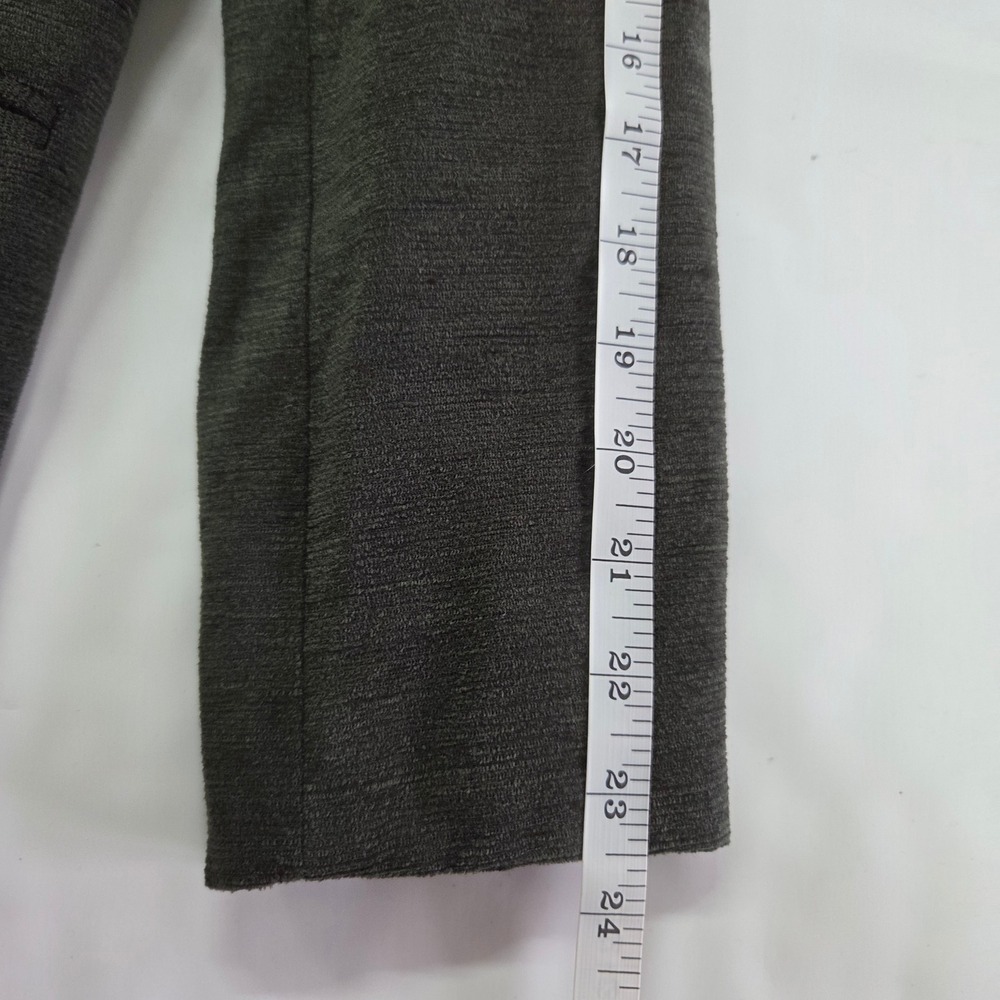 Andrea Viccaro Blazer Women 6P‎ Olive Green Chenille Textured Two Button Lined - Picture 4 of 11